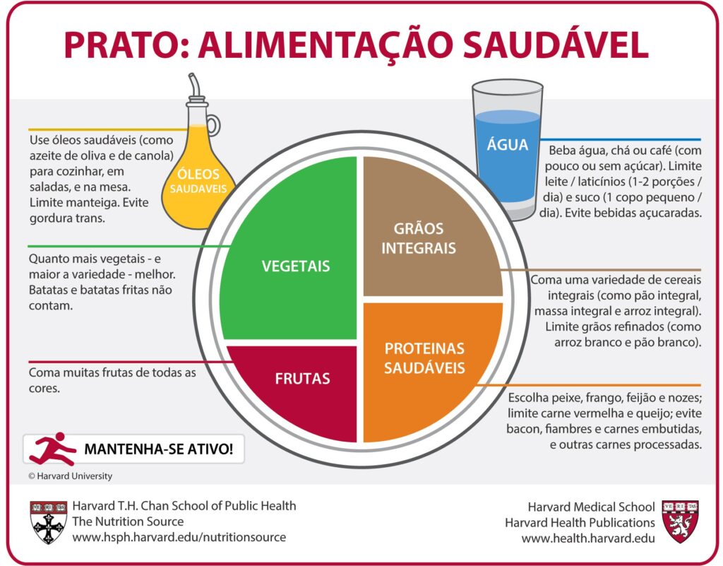 Prato: Alimentação saudável é um resumo para montar uma refeição cheia de benefícios para a saúde